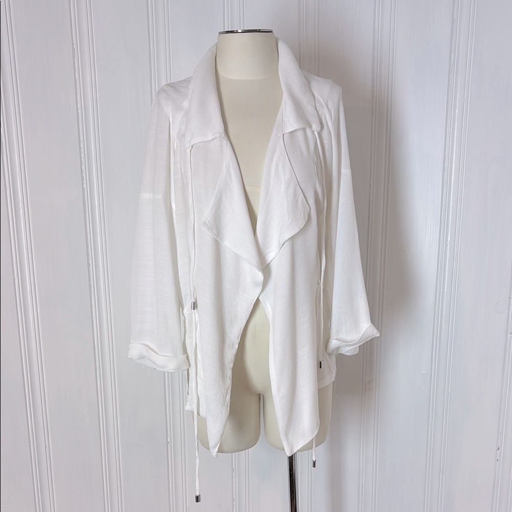 MELISSA NEPTON White Draped Viscose Jacket
